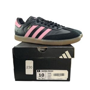 adidas Samba Messi Indoor Soccer Shoes Black Pink Men’s 10 w/ Box